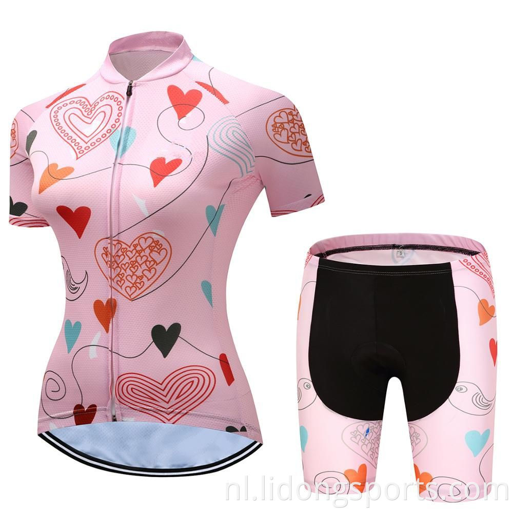 OEM -fabrikant Custom Sportswear Suit fiets kleding fietsen kleding fietstrui voor vrouwen
